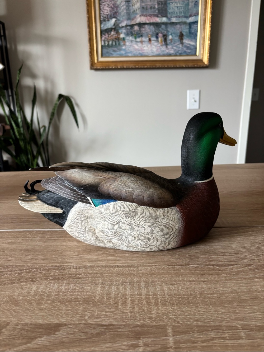 Vintage Large Danbury Mint George Kruth Mallard Duck Decoy Figurine - Picture 5 of 8